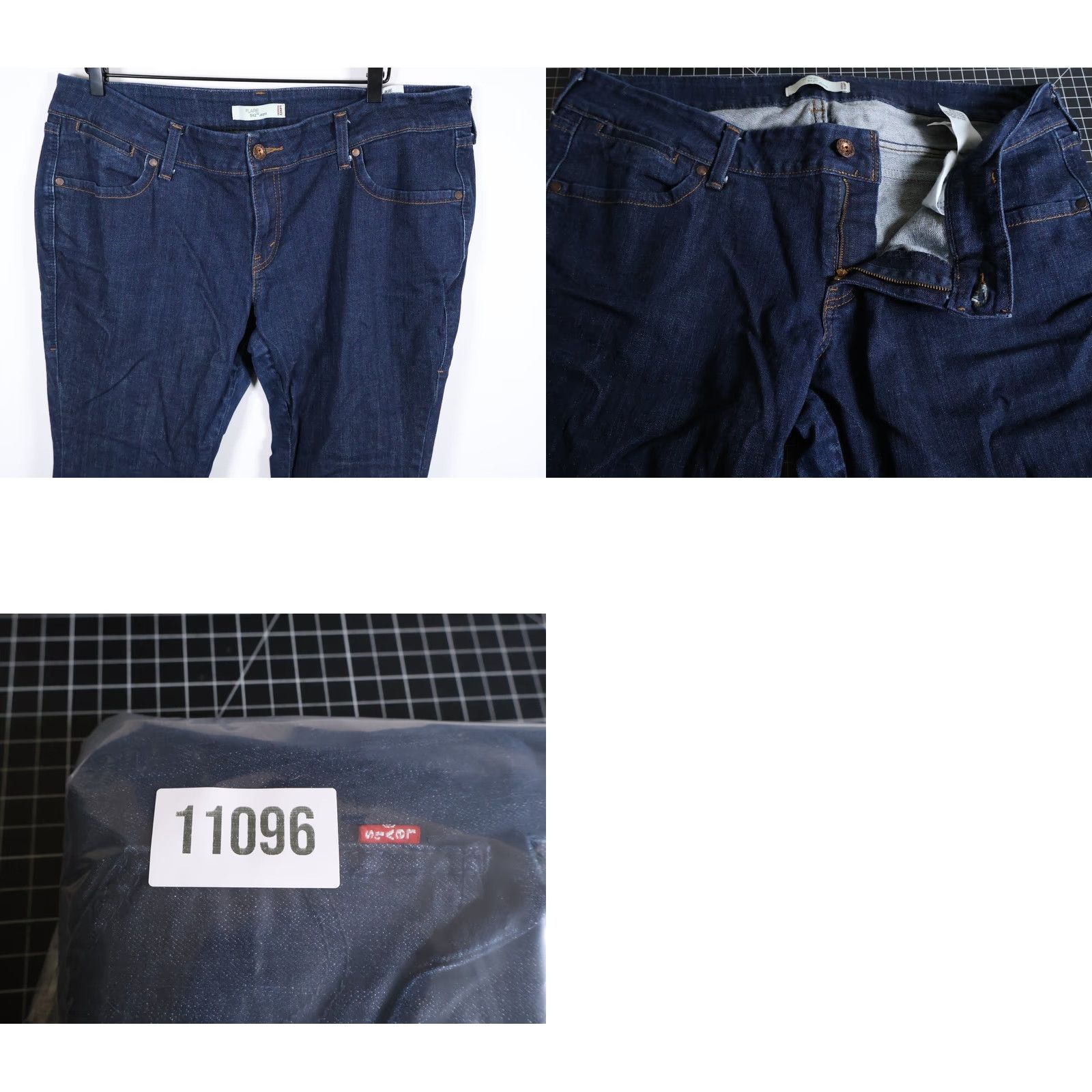 Levi's VINTAGE Levi's 542 Flare Jeans Women 20 M (39 x 31) Dark Blue Denim Hippie Bohemian Retro Hipster Jeans Women Mens? Size 42" / US 20 - 10 Thumbnail