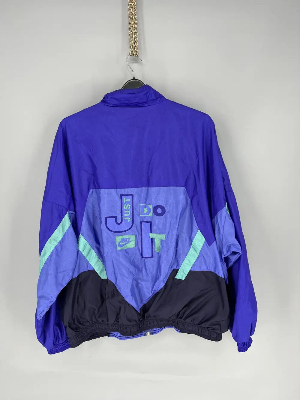 Vintage 80s Vintage Nike Just do it Nylon Track Top Jacket Size US XXL / EU 58 / 5 - 11 Thumbnail