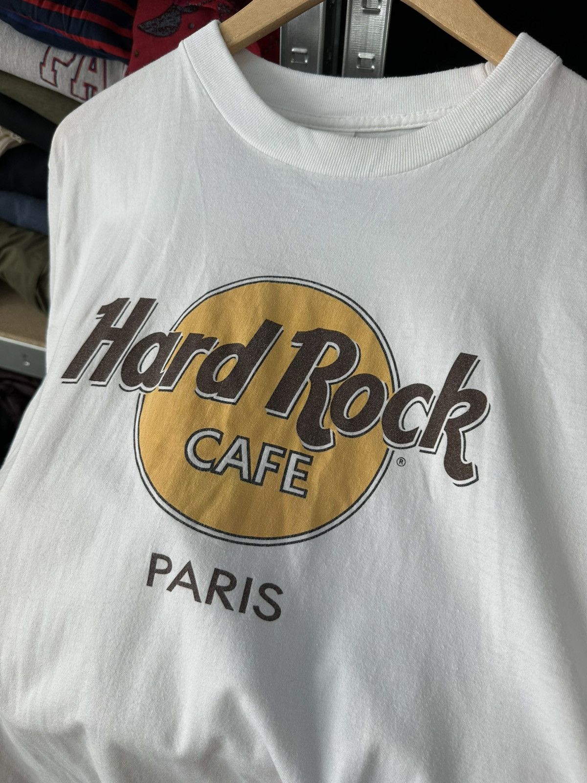 Hard Rock Cafe Vintage 1990s Hard Rock Cafe Paris Rare Archive T-Shirt Tee Size US L / EU 52-54 / 3 - 4 Thumbnail