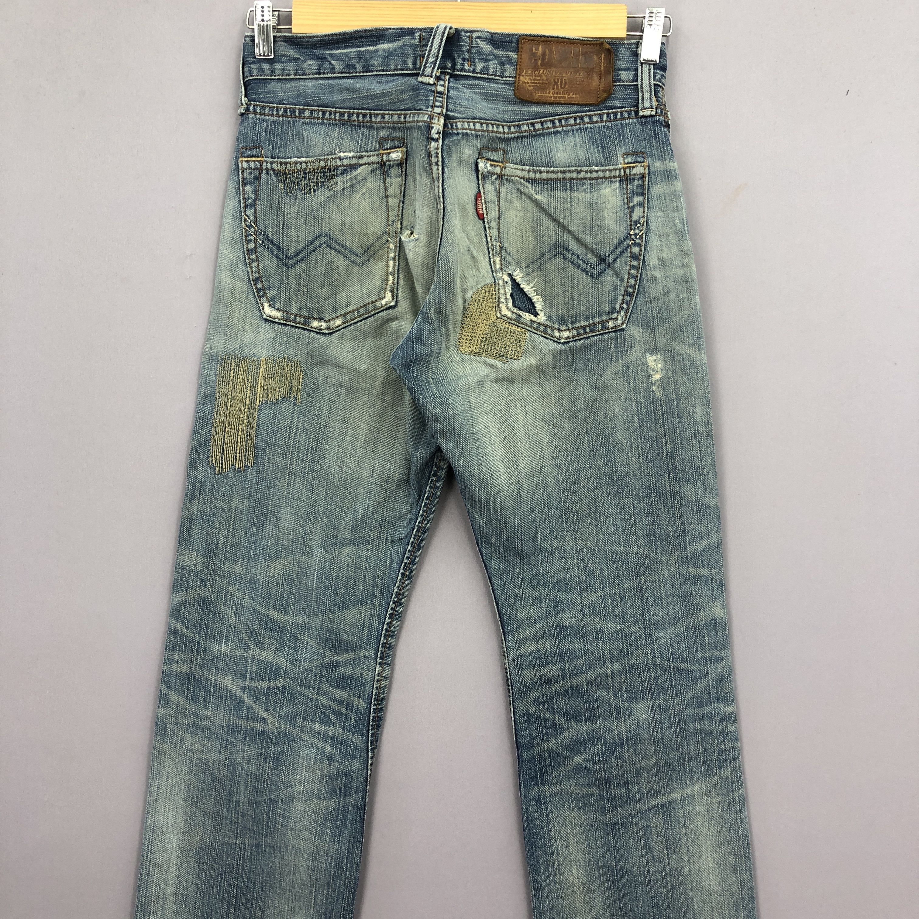 Levi's Vintage Distressed Edwin Jeans Light Wash Denim GF30273 Size US 30 / EU 46 - 4 Thumbnail
