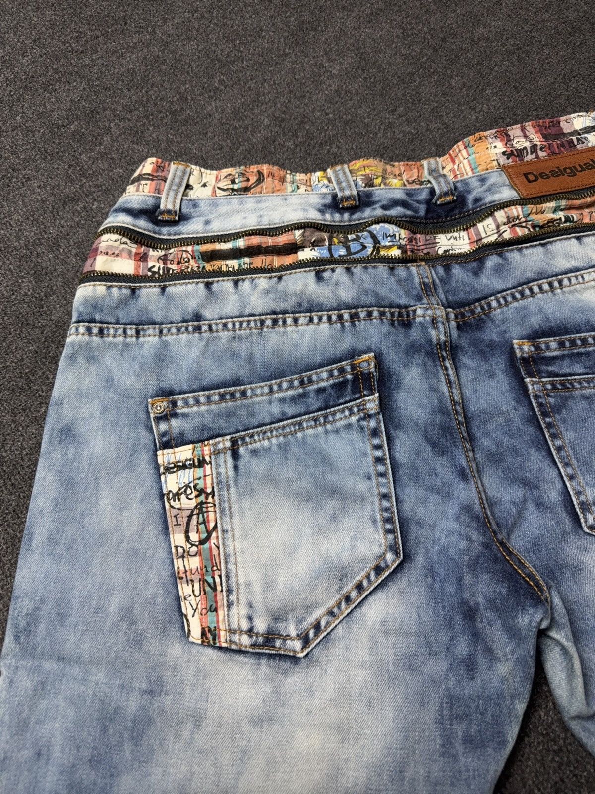 Desigual Y2k Vintage 00s Japanese Retro Desigual Waist Zip Denim Size US 34 / EU 50 - 20 Thumbnail