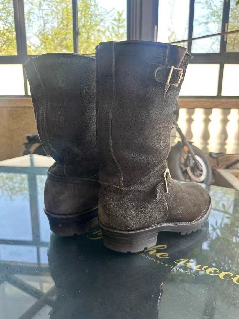 Vibram Viberg Engineer Boot Black Roughout 8E Rare Size US 8 / EU 41 - 2 Thumbnail