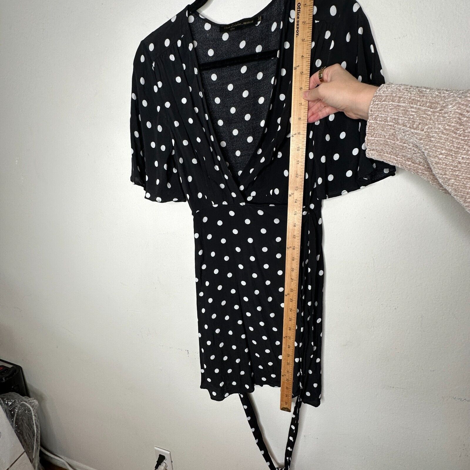 House of Harlow House of Harlow Polka Dot Harper Wrap Mini V-neck Tie L Size L / US 10 / IT 46 - 15 Thumbnail