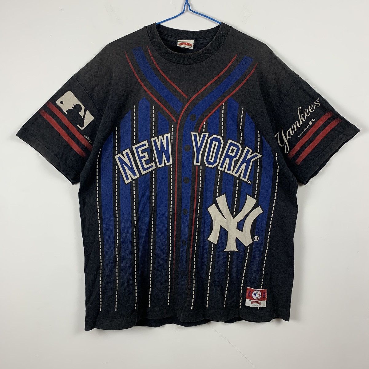 New York Yankees Nutmeg New York Yankees Vintage 1994 Single Stitch T-Shirt Size US XL / EU 56 / 4 - 1 Thumbnail