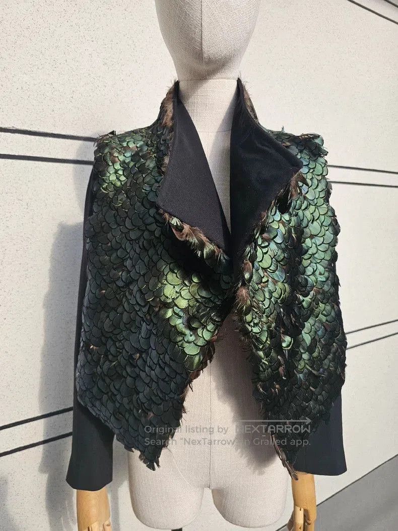 Ann Demeulemeester Ann Demeulemeester Feather Jacket for Women. Size M / US 6-8 / IT 42-44 - 8 Thumbnail