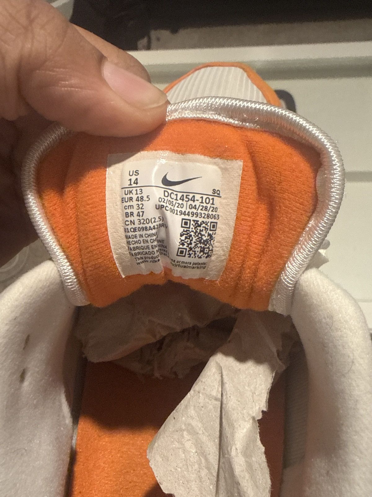 Nike Nike Air Max 1 White x Orange Size US 14 / EU 47 - 6 Thumbnail