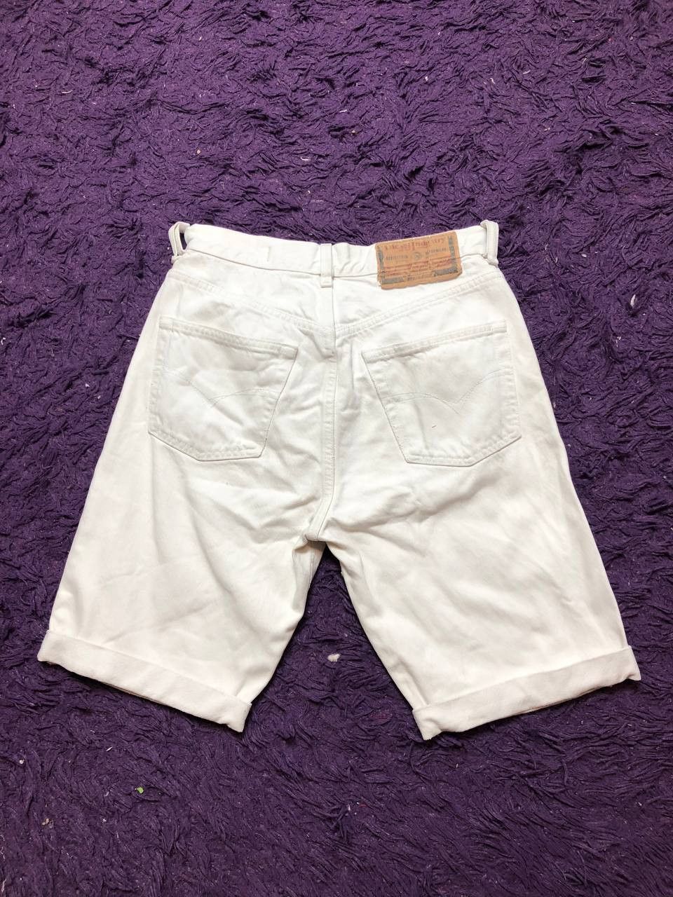 Diesel Vintage Diesel Streetwear White Denim Shorts Size 29 Size US 29 - 24 Thumbnail