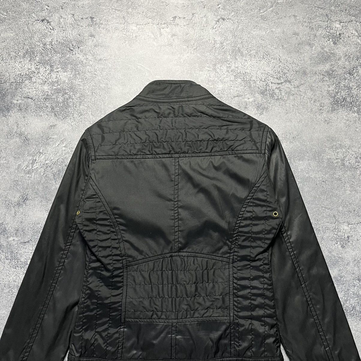 Roberto Cavalli Vintage Roberto Cavalli Black Nylon Cropped Biker Jacket Size S / US 4 / IT 40 - 8 Thumbnail