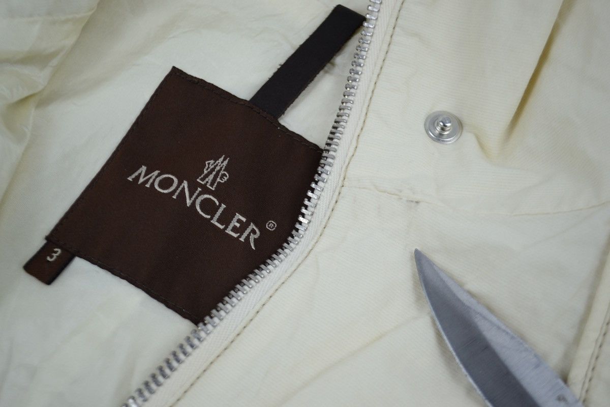 Moncler × Moncler Gamme Bleu × Moncler Grenoble VTG 90’s Logo Tab Biege Long Sleeve Trench Zip Coat Down Jacket 3 Size L / US 10 / IT 46 - 21 Thumbnail