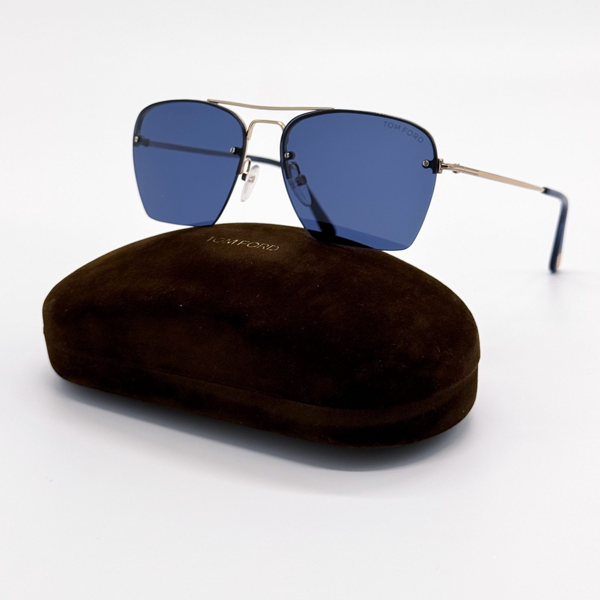 Tom Ford NEW TOM FORD SUNGLASSES WALKER TF504 28V GOLD/BLUE FT0504 Size ONE SIZE - 1 Thumbnail