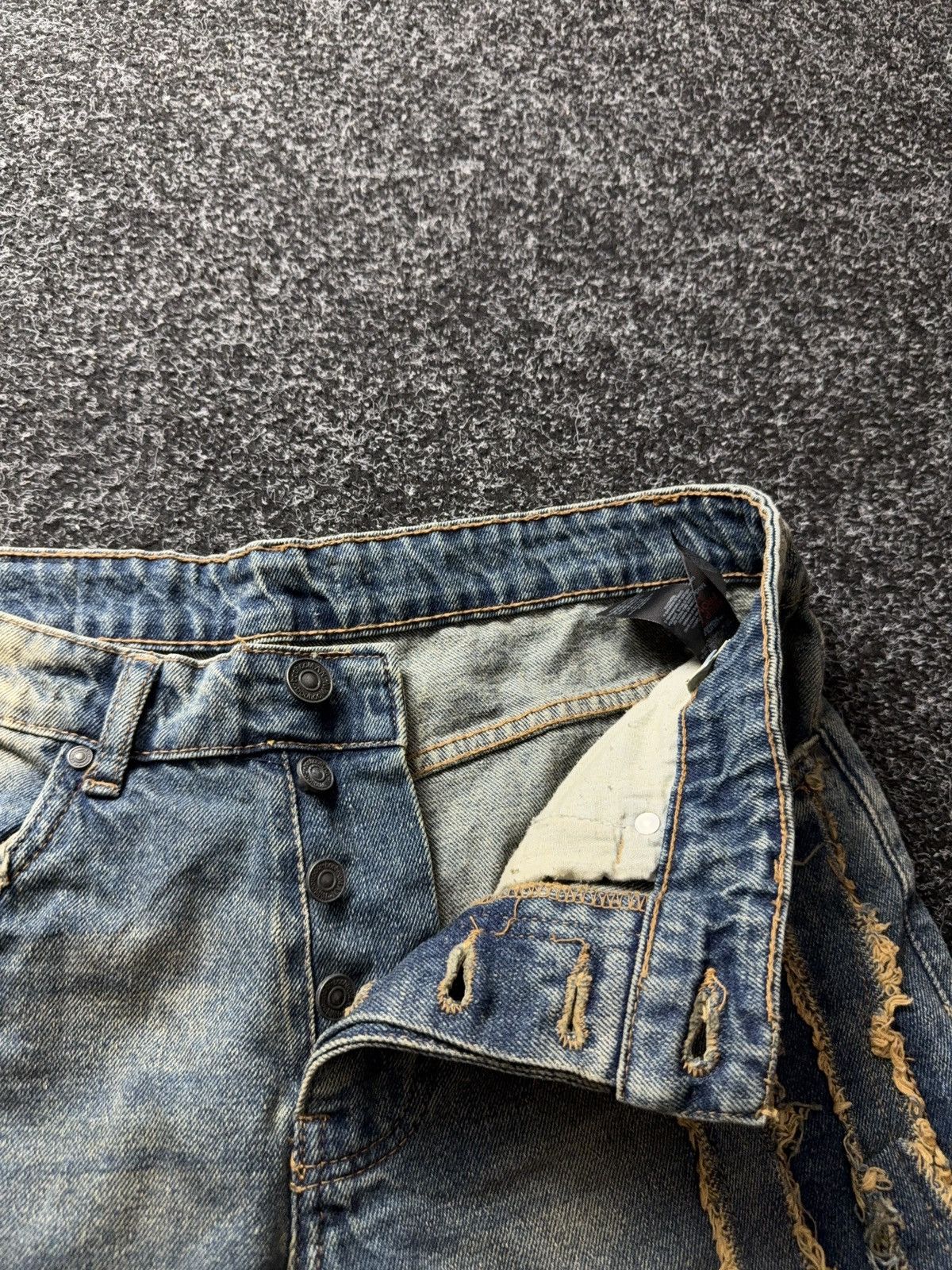 Japanese Brand Japanese Avant Garde Punk Style Distressed Panel Denim Jeans Size US 30 / EU 46 - 8 Thumbnail