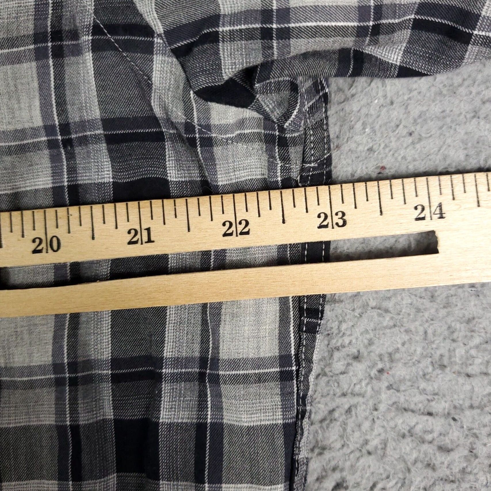 BUGATCHI Bugatchi Uomo Button-Up Shirt Mens Medium Gray Plaid Long Sleeve Classic Fit Casual Modern Size US M / EU 48-50 / 2 - 6 Thumbnail