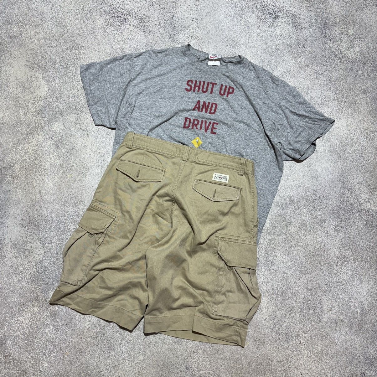 Nike × Vintage Vintage NIKE Big Logo Shut Up And Drive T-Shirt Gray Retro Size US M / EU 48-50 / 2 - 2 Thumbnail