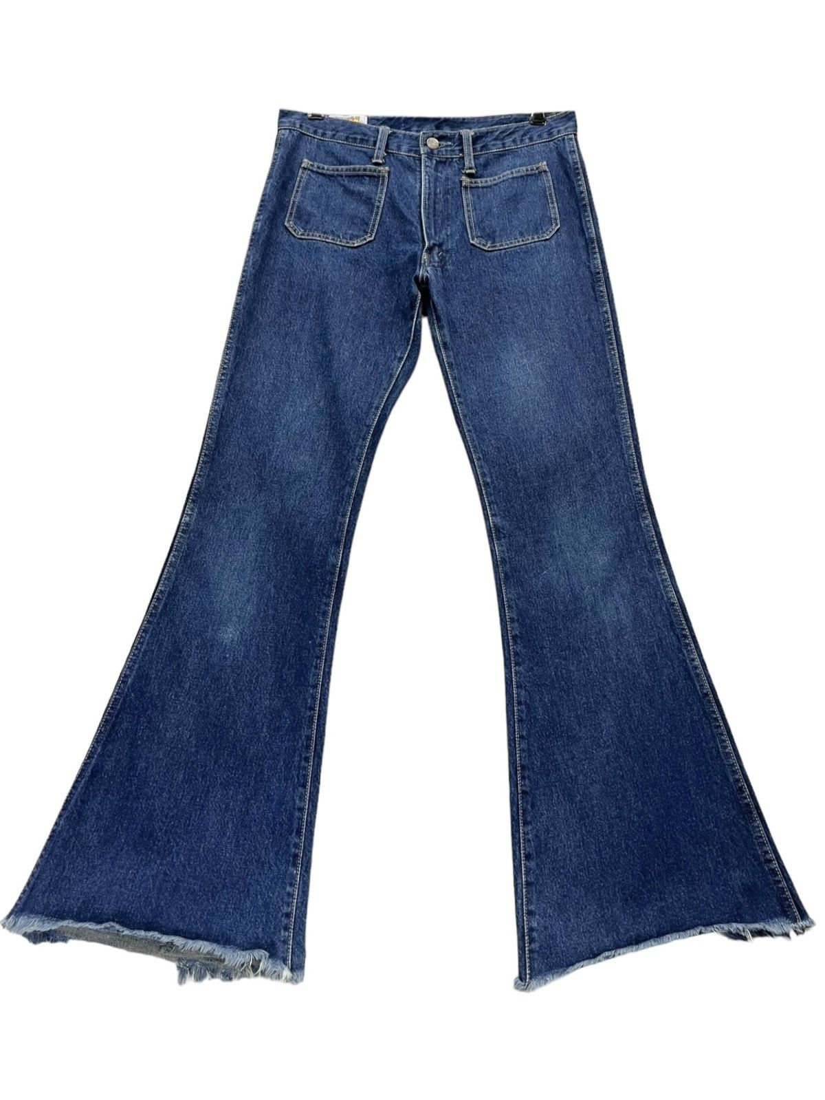 Big John × Le Grande Bleu (L.G.B.) × Vintage ULTRAFLARE🔥BIG JOHN BIG WASHING Bush Pants Distressed Jeans Size US 29 - 5 Thumbnail