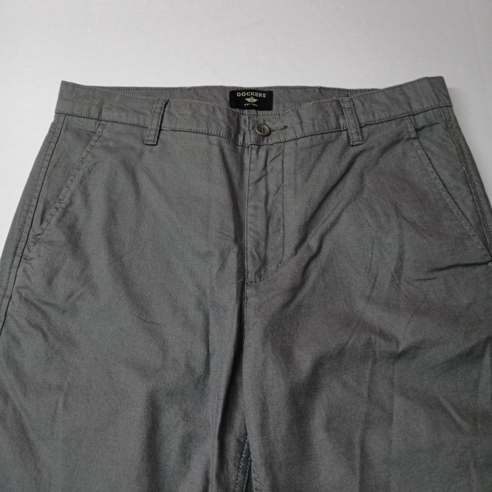 Dockers Dockers Chino Straight Fit Men's Size 32x32 Gray Stretch Size US 32 / EU 48 - 3 Thumbnail