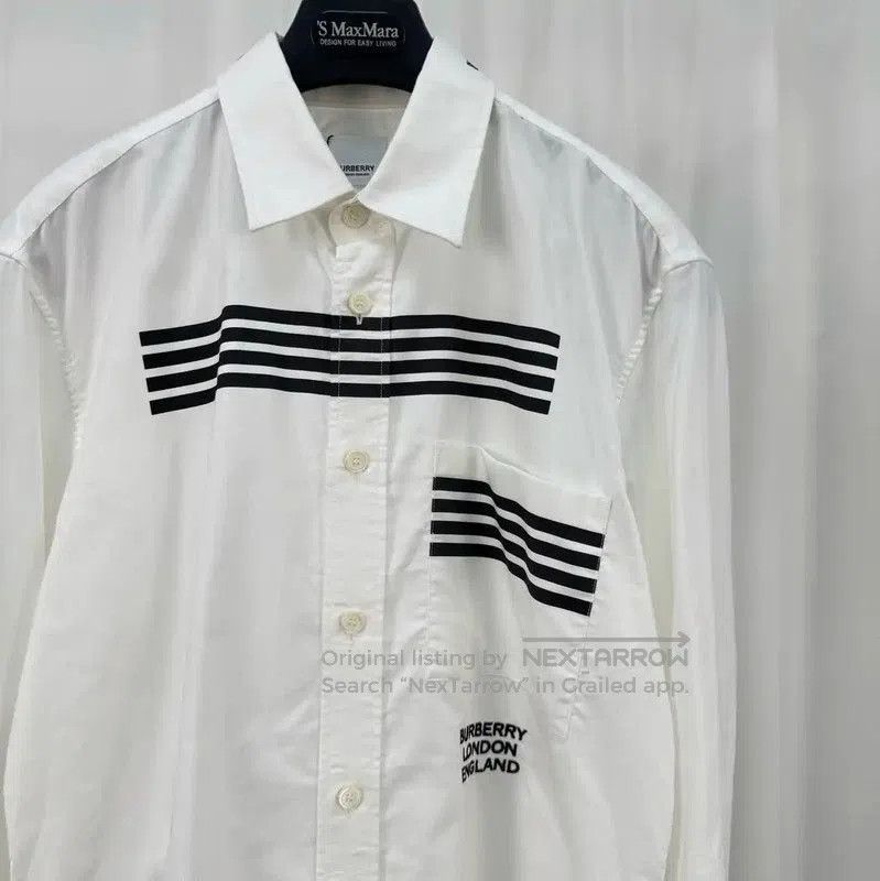 Burberry Burberry Long Sleeve Cotton Striped Shirt. Size US M / EU 48-50 / 2 - 3 Thumbnail