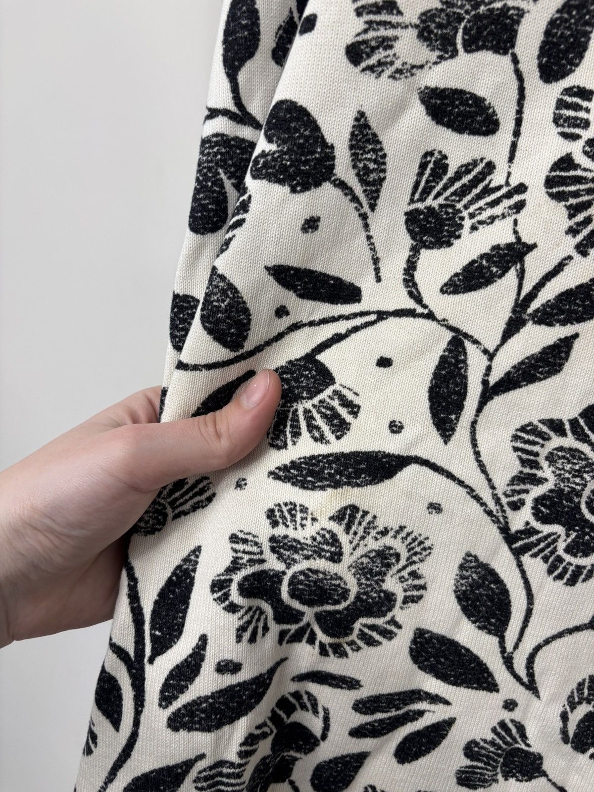 Gudrun Sjoden Gudrun Sjoden Women’s White/Black Floral Cotton Sweater Top Size L / US 10 / IT 46 - 5 Thumbnail