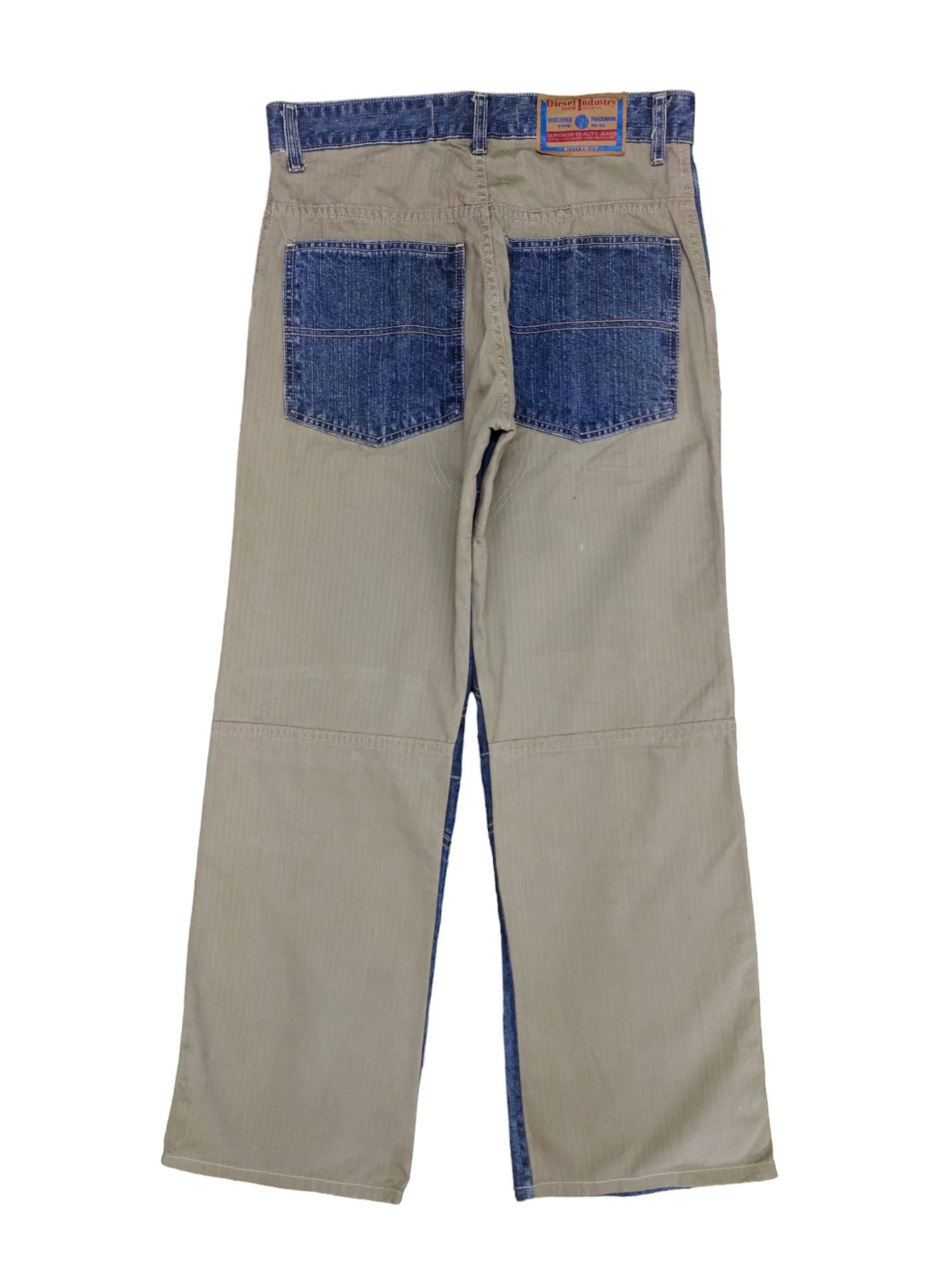 Diesel Vintage Y2k Diesel Two Tone Denim Loose Pants Wide Leg Size US 32 / EU 48 - 1 Thumbnail