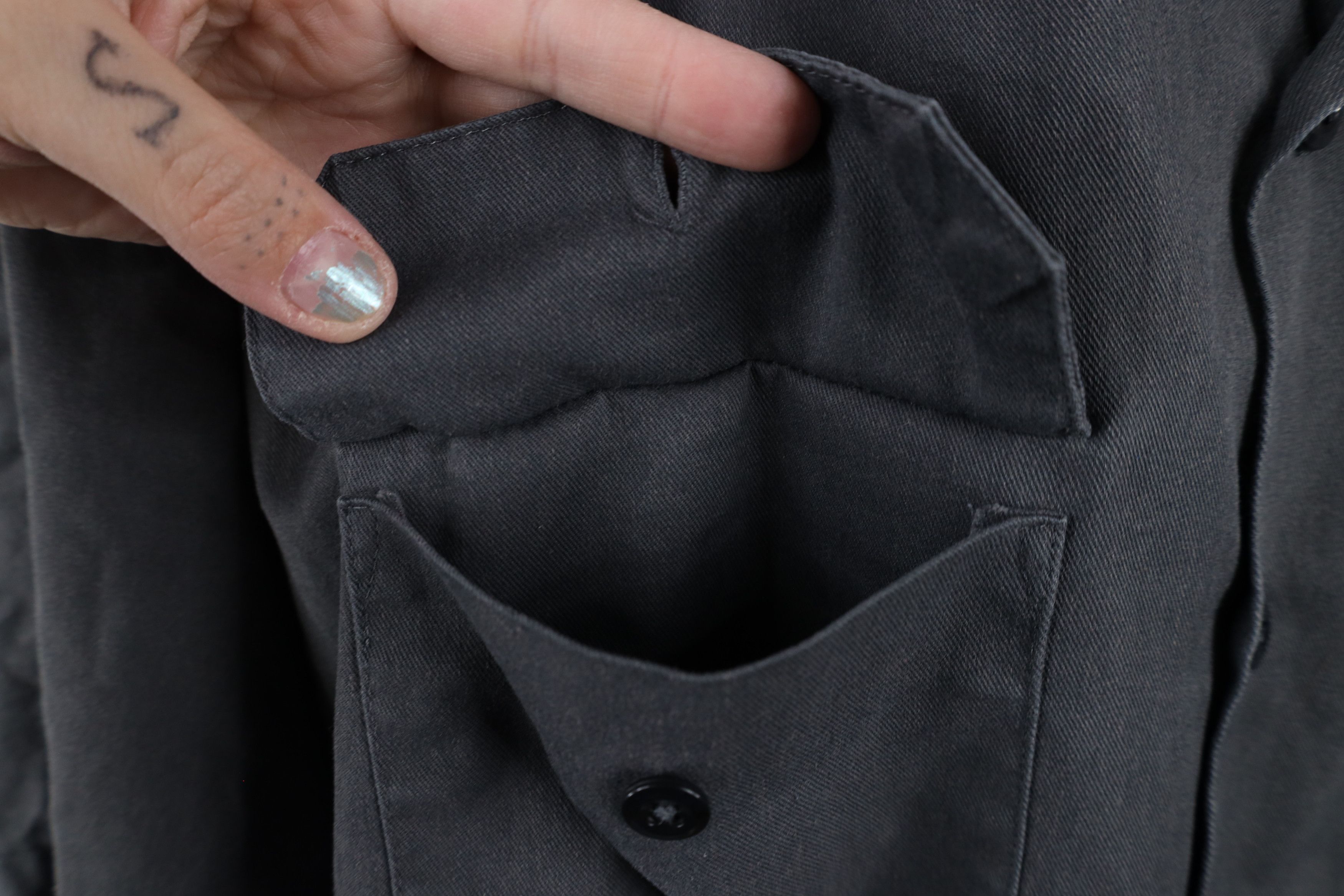 Dickies × Vintage Vintage Dickies Out Workwear Mechanic Button Shirt Gray Size US XXL / EU 58 / 5 - 7 Thumbnail