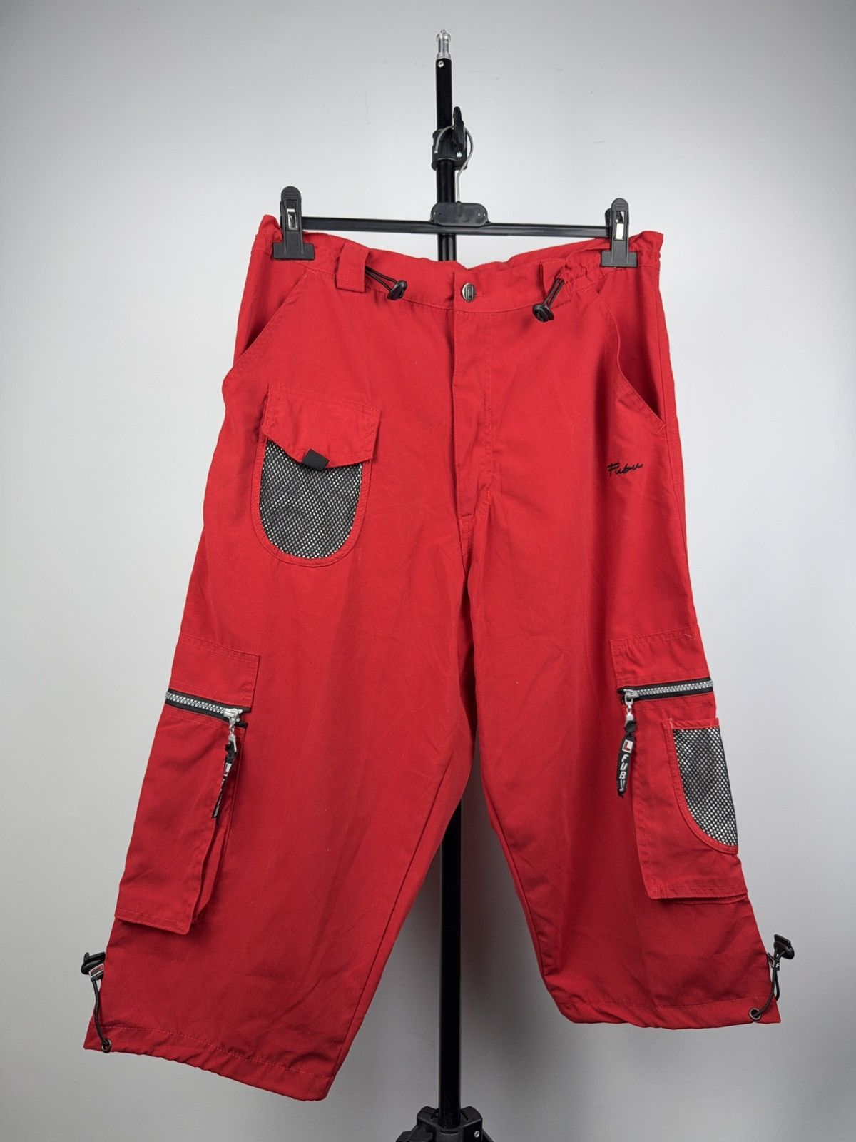 Fubu Vintage SK8 FUBU Red Cargo Capri Pants Y2K Hip Hop 🔥 M sz Size US 34 / EU 50 - 1 Thumbnail