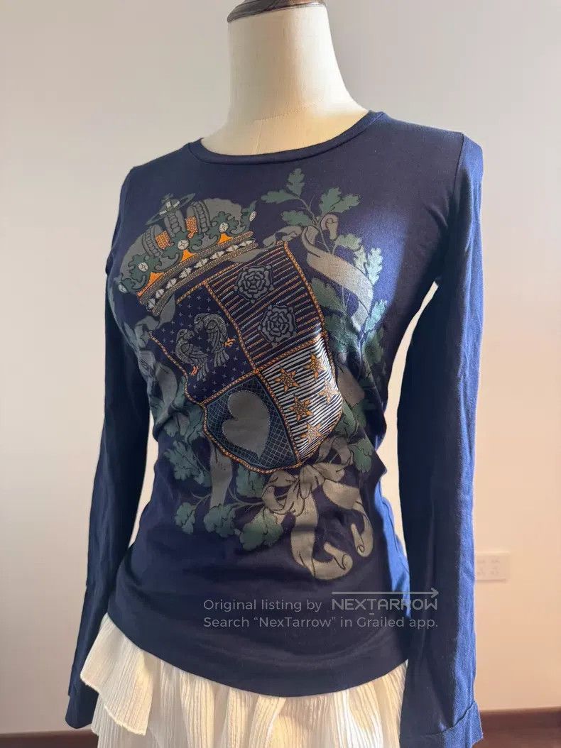 Vivienne Westwood Vivienne Westwood Navy Blue Y2K Long Sleeve T-Shirt Underw Size S / US 4 / IT 40 - 2 Thumbnail