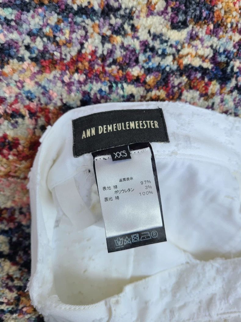 Ann Demeulemeester Ann Demeulemeester Distressed White Jeans-2506 Size 22" - 7 Thumbnail