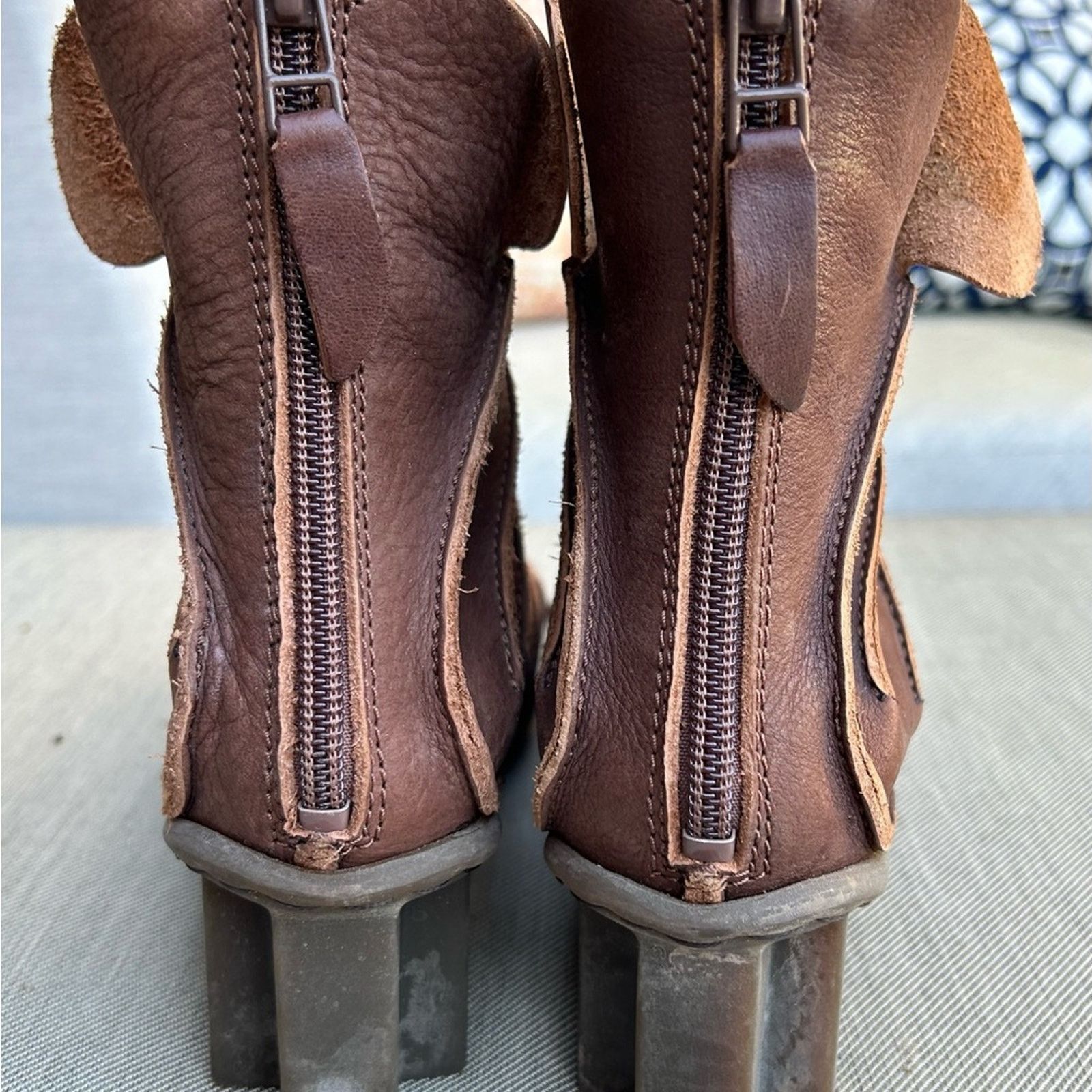 Trippen Trippen Amber leather zipper ankle boot rubber wedge heel Size US 6 / IT 36 - 4 Thumbnail