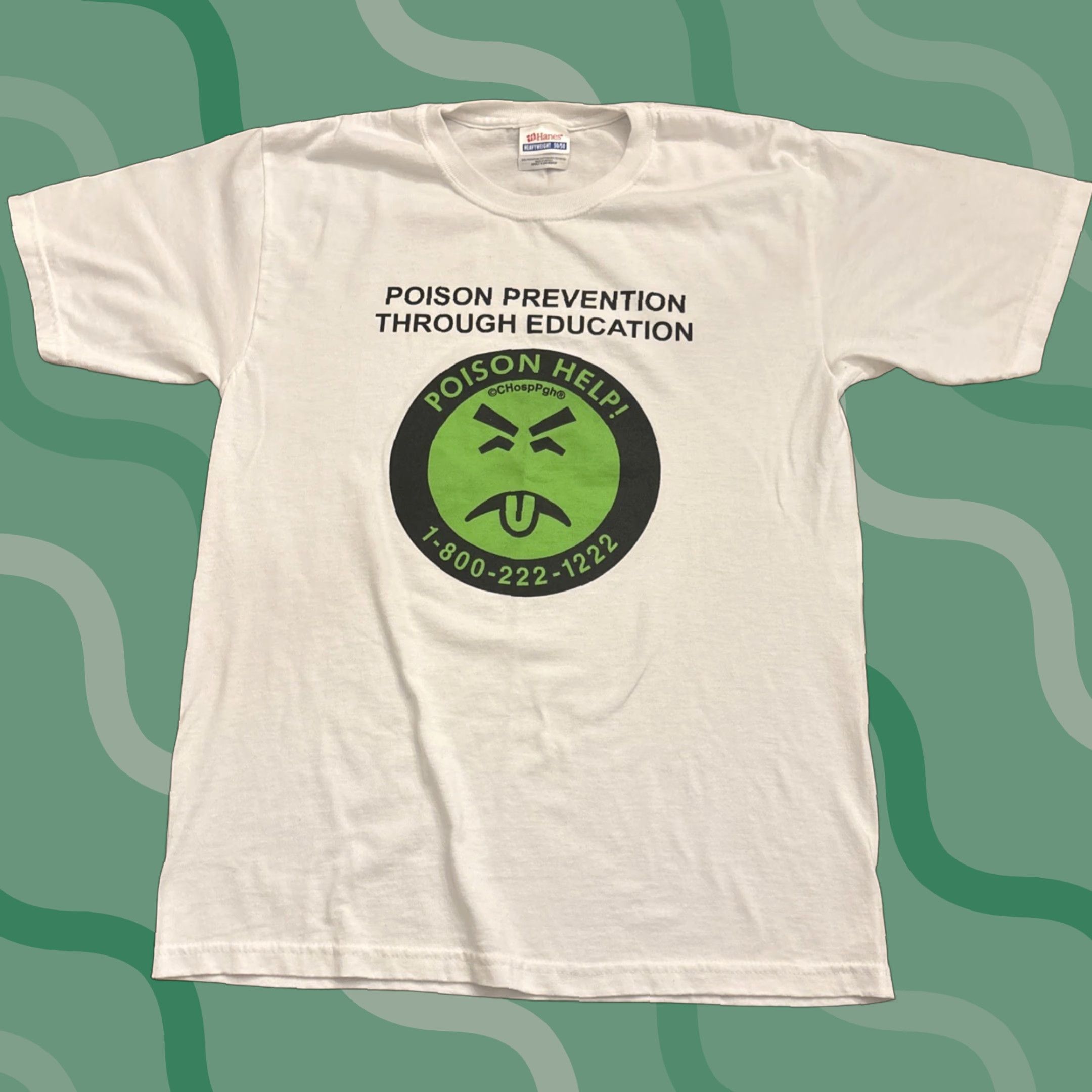 Hanes VINTAGE Mr. Yuk Poison Help T-Shirt White Size S Mens Hanes EUC Size US S / EU 44-46 / 1 - 1 Thumbnail