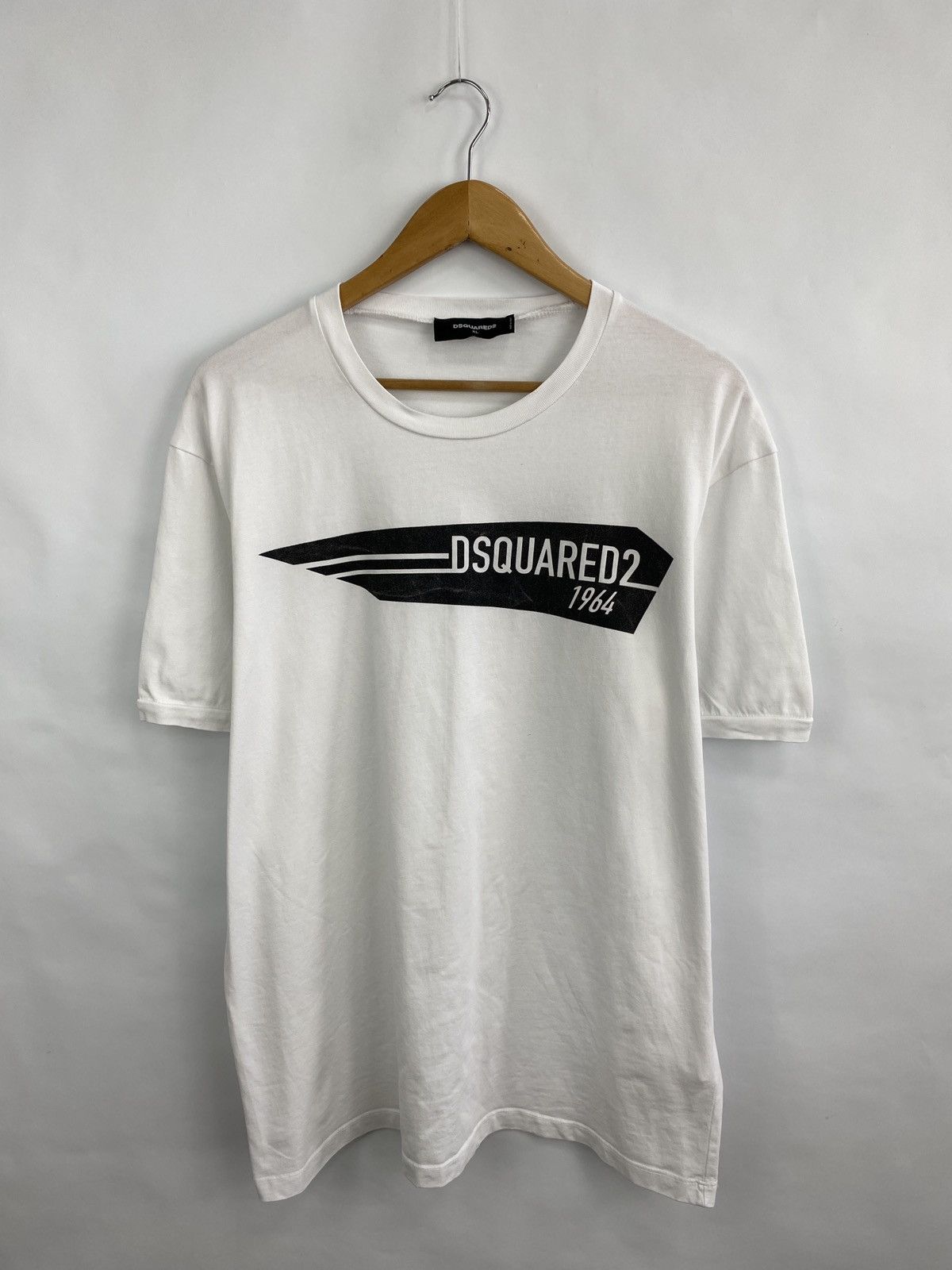 Dsquared2 🇮🇹 Dsquared2 Big Logo Y2K T-Shirt Rare Retro Hype Size US XL / EU 56 / 4 - 3 Thumbnail