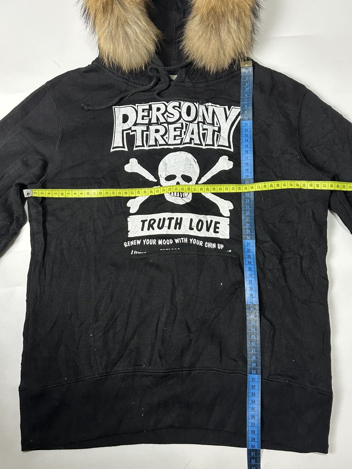 If Six Was Nine × Japanese Brand × Le Grande Bleu (L.G.B.) Fur hoodie Plus Sign skull bones Size US S / EU 44-46 / 1 - 7 Thumbnail