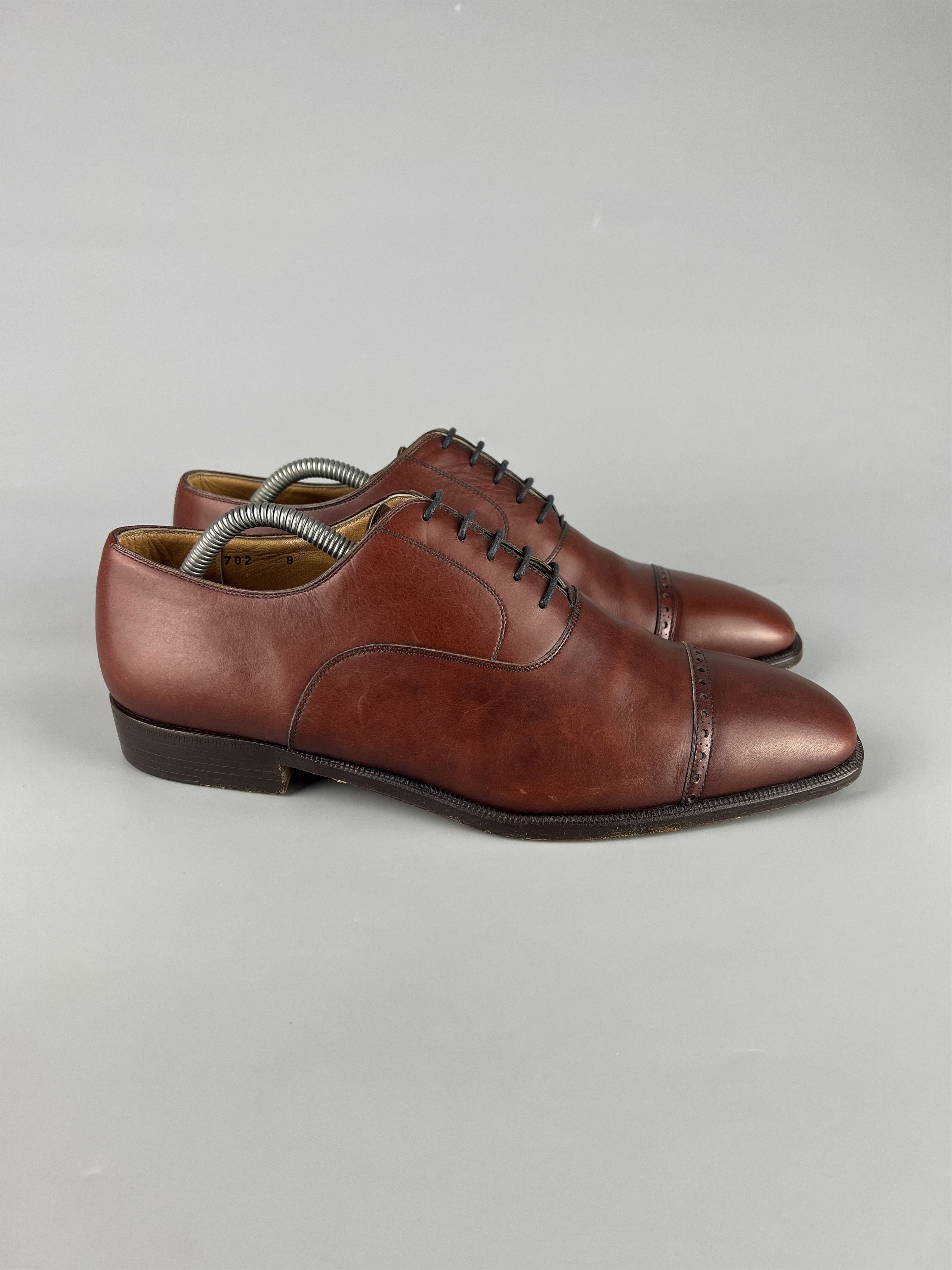Ermenegildo Zegna Ermenegildo Zegna Brown Oxford Shoes Size US 9 / EU 42 - 2 Thumbnail