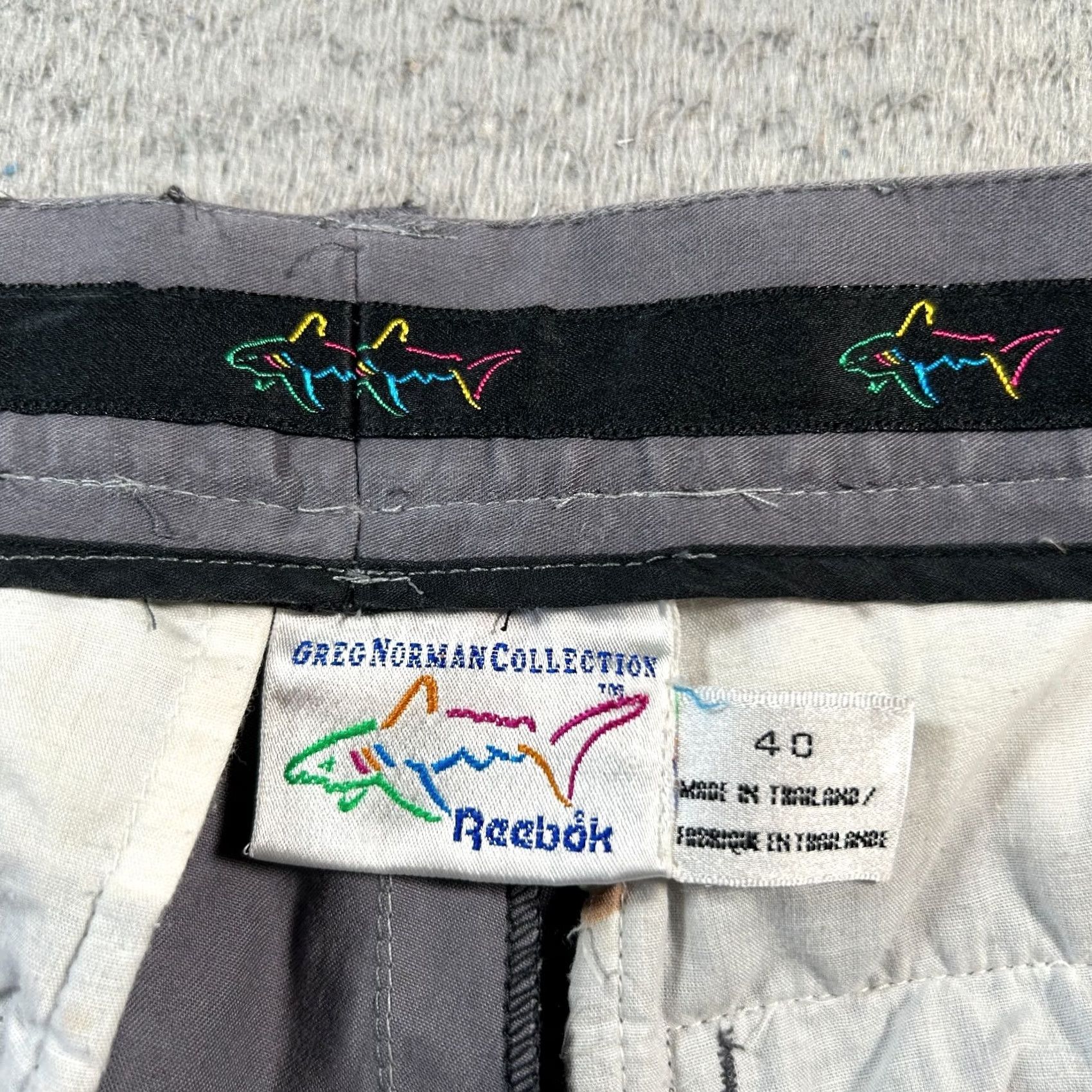 Reebok VINTAGE Reebok Greg Norman Chino Pants Mens 40 Gray Pleated Wide-Leg Size US 40 / EU 56 - 3 Thumbnail