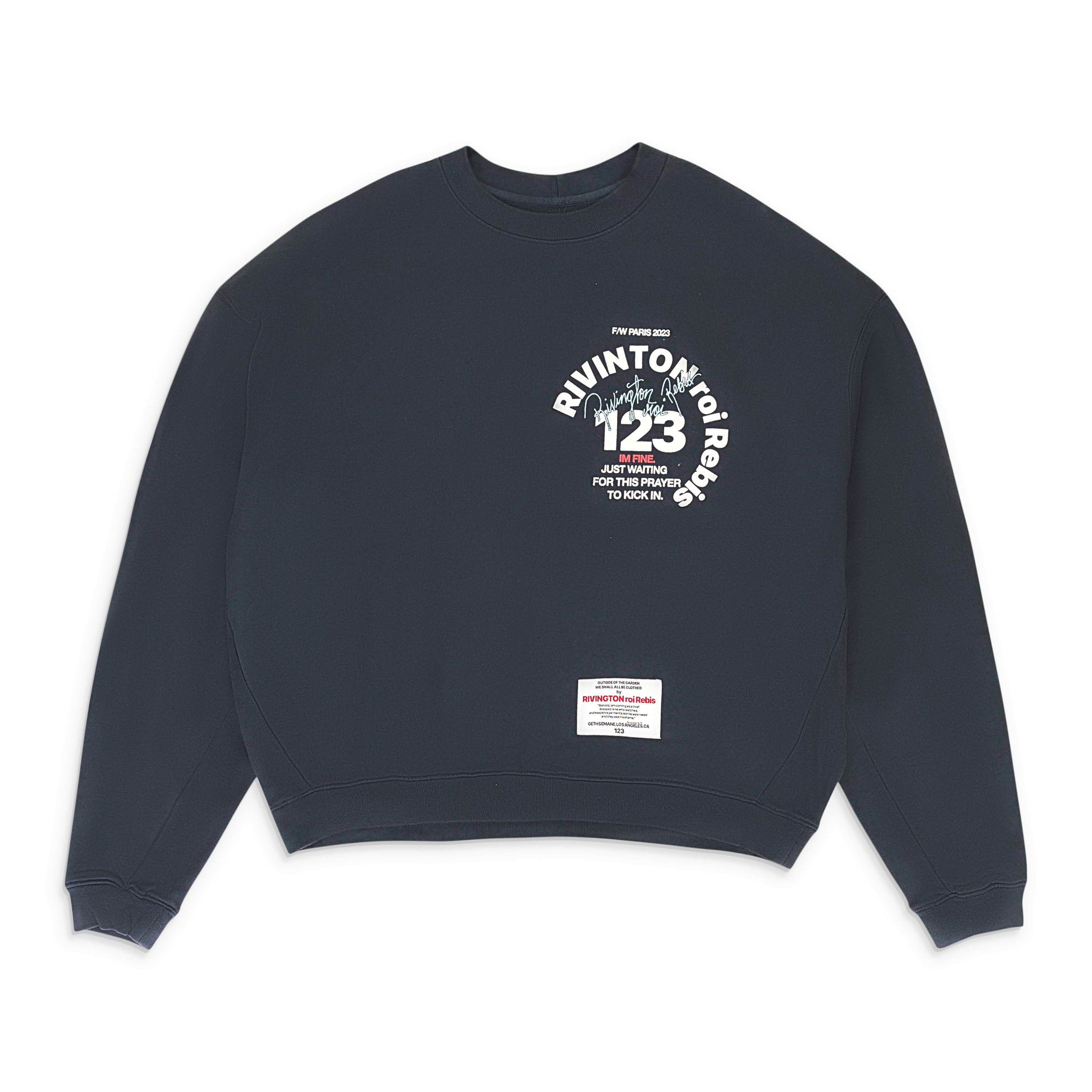 Ace Rivington BLACK CVA PARIS CREWNECK SWEATSHIRT SIZE