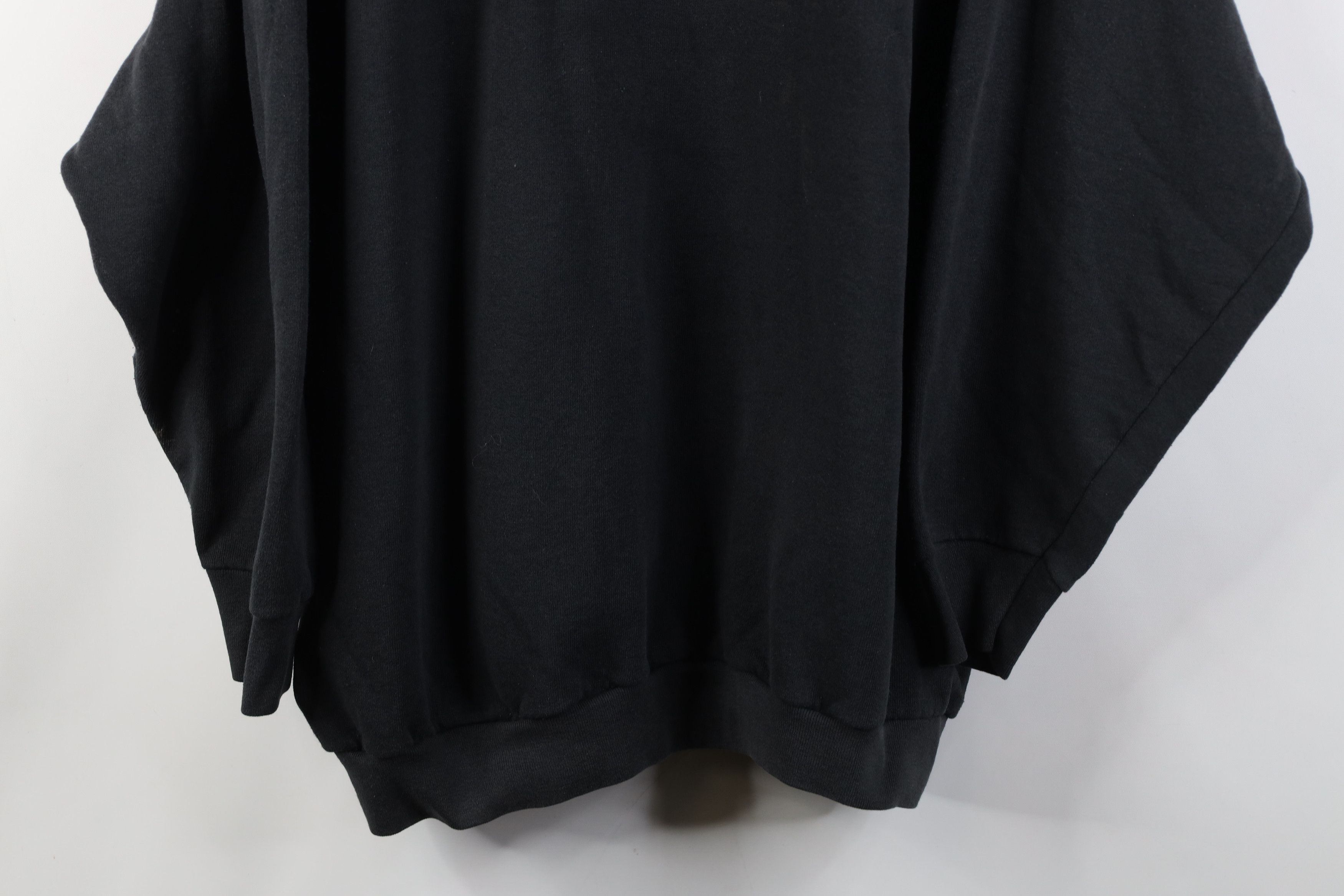 Vintage Vintage 90s Streetwear Blank Crewneck Sweatshirt Black USA Size 3XL / US 20-22 - 3 Thumbnail