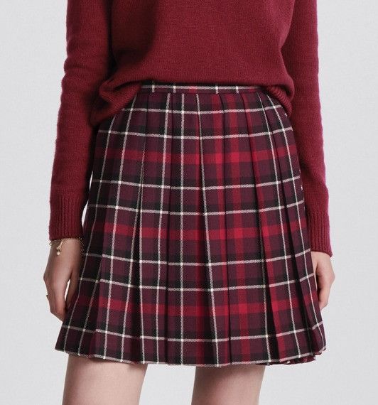 Dior o1w1db10225 Pleated Short Skirt in Multicolor Size 28" / US 6 / IT 42 - 5 Thumbnail