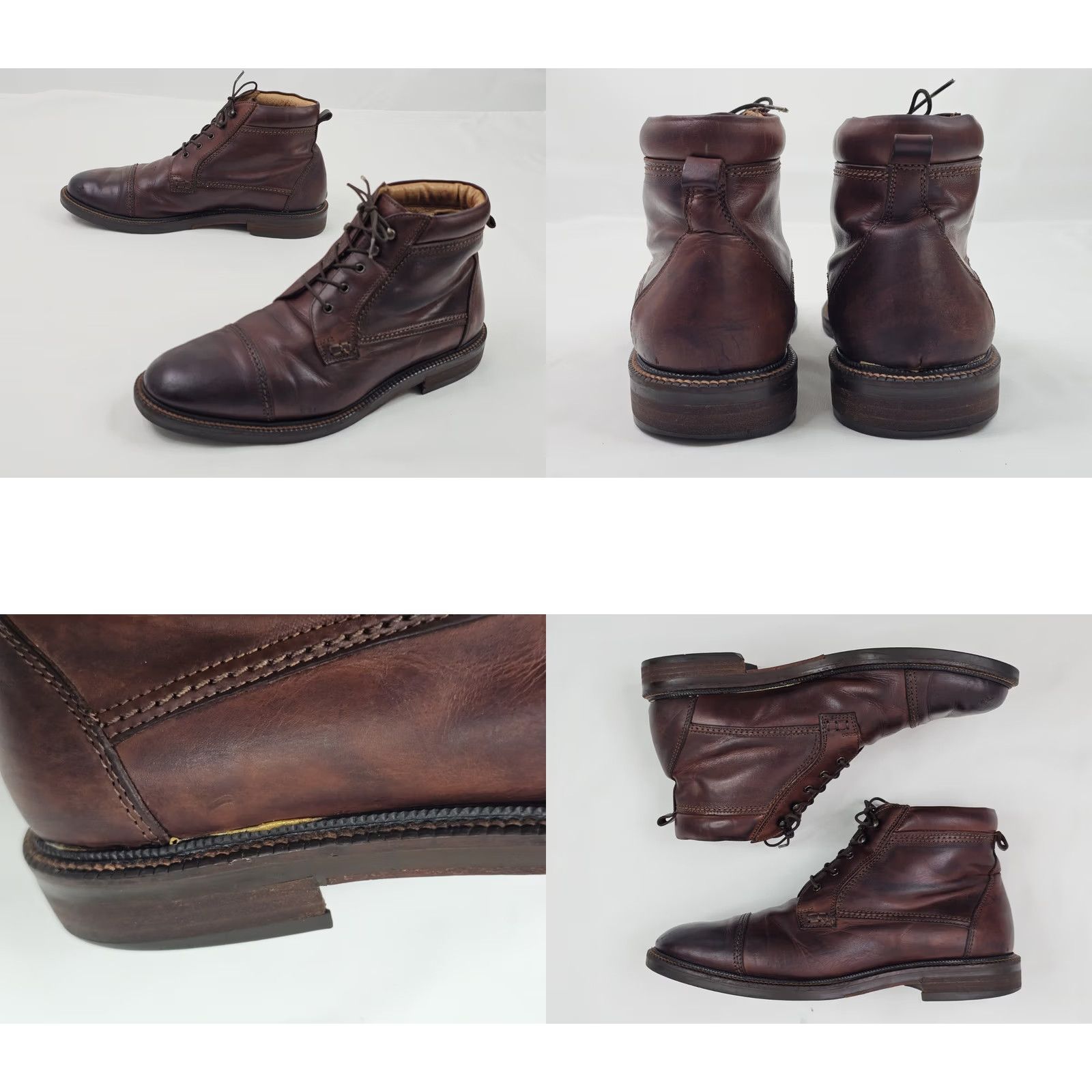Johnston & Murphy Johnston & Murphy Chukka Boot Men Brown Leather Derby Lace Ankle Cap Toe 8 Size ONE SIZE - 8 Thumbnail