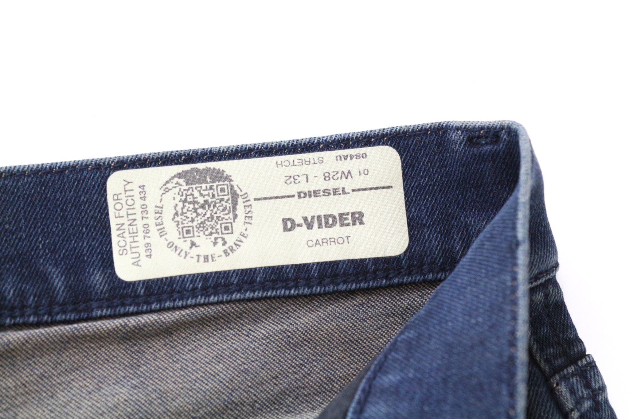 Diesel D-VIDER 084AU W28/L32 Blue Stretch Jeans 74282 Size US 28 / EU 44 - 5 Thumbnail