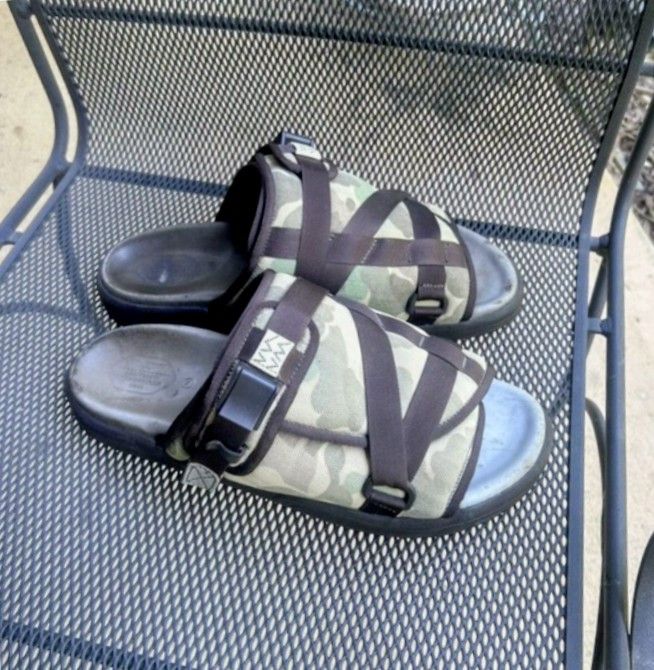 Visvim Visvim christo camo slides size XL 8 in Japan handcrafted XL Size US 12 / EU 45 - 16 Thumbnail