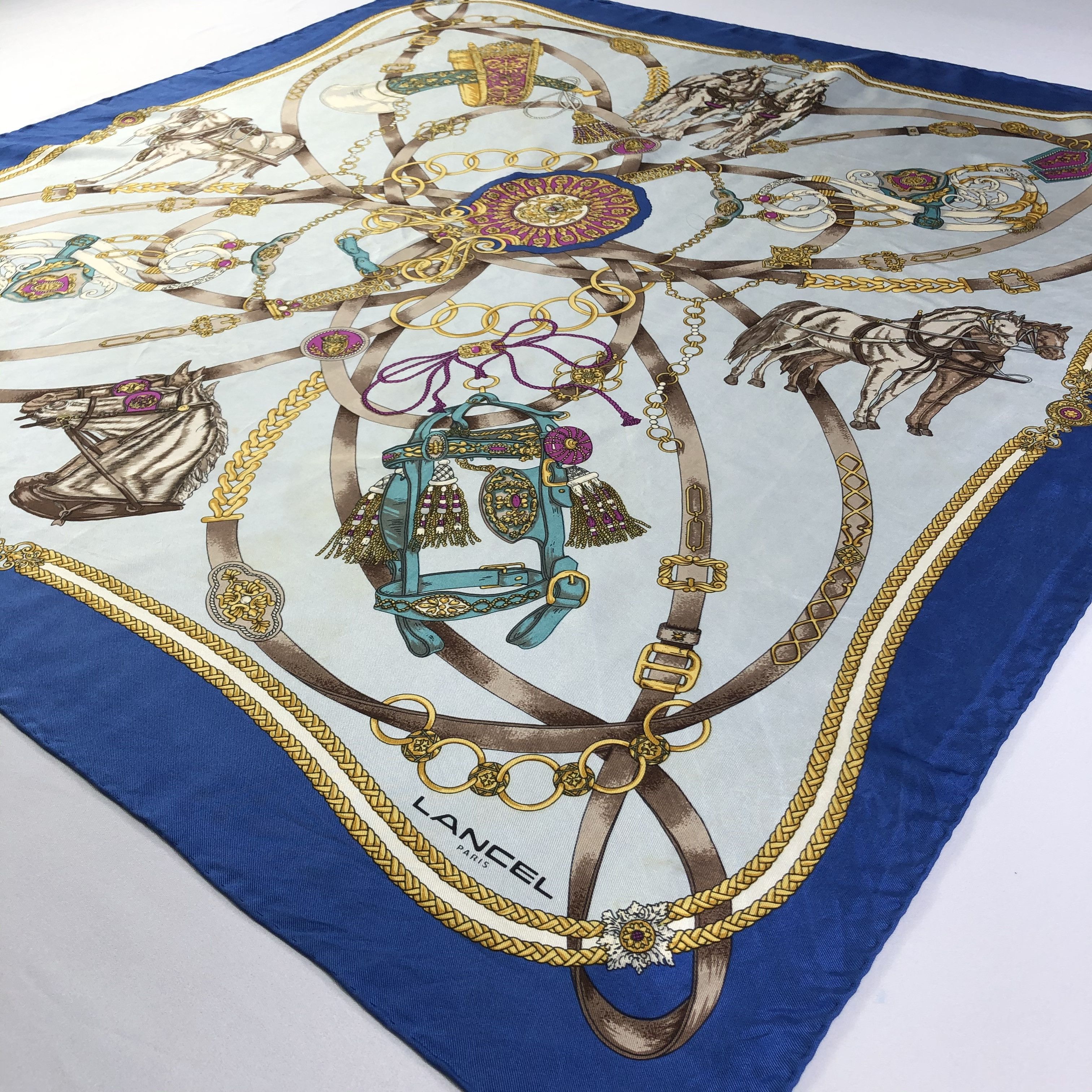 Lancel × Vintage Vintage Lancel Silk Scarf Size ONE SIZE - 3 Thumbnail