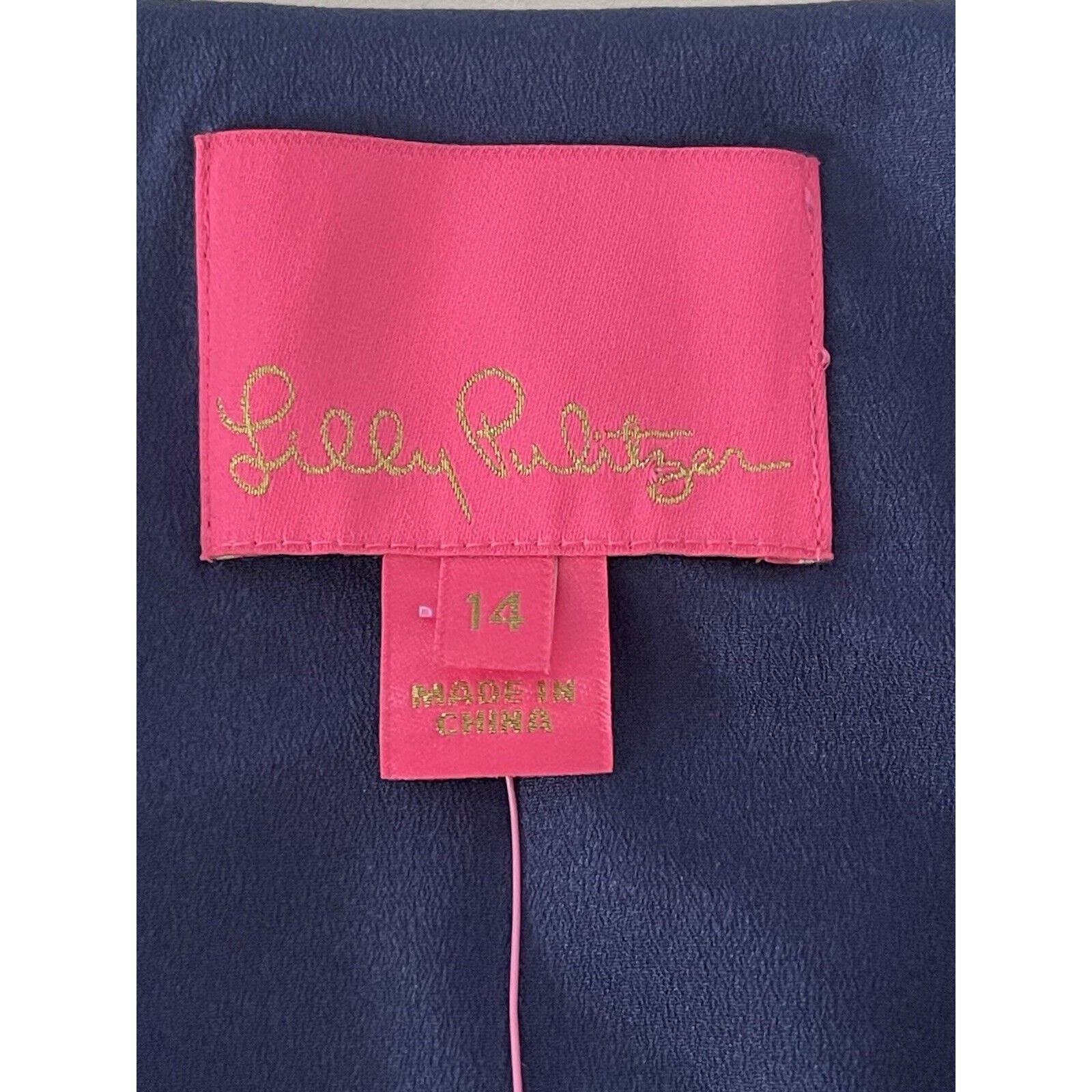 Lilly Pulitzer Lilly Pulitzer Jessamie Dress Low Tide Navy Crinkle Sz 14 Size XL / US 12-14 / IT 48-50 - 11 Thumbnail