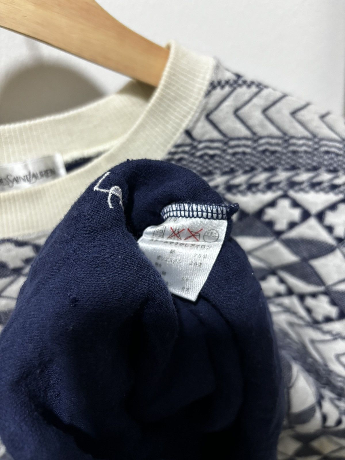 Designer × Yves Saint Laurent Vintage Sweatshirt Knit YSL Size US M / EU 48-50 / 2 - 4 Thumbnail