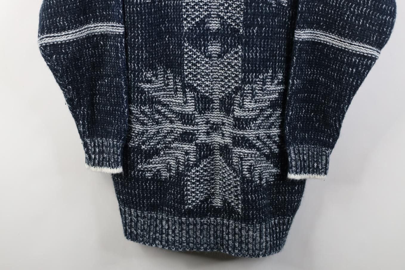 Vintage Vintage 90s Streetwear Christmas Snowflake Mock Neck Sweater Size L / US 10 / IT 46 - 3 Thumbnail
