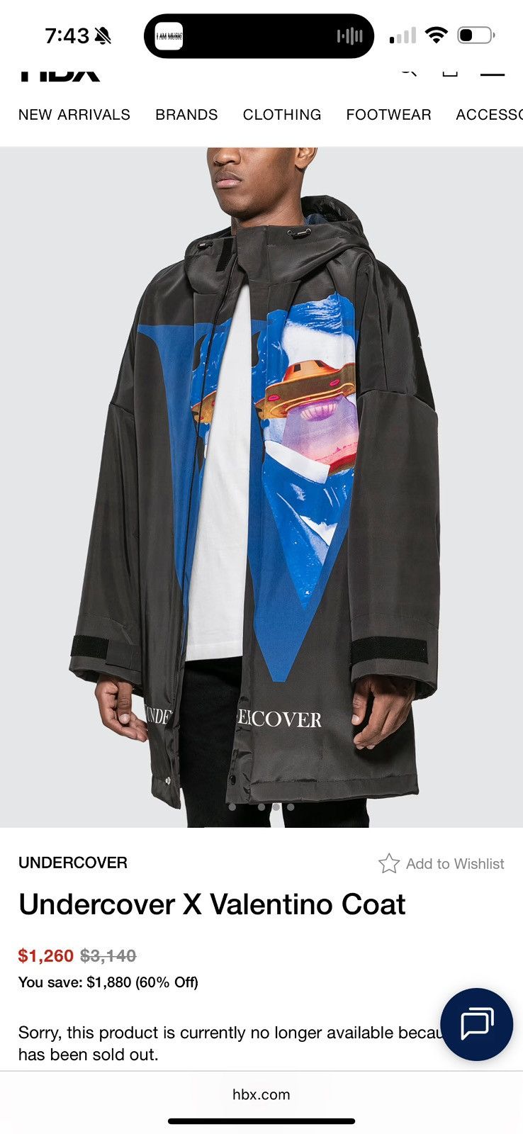 Undercover × Valentino Undercover x Valentino Black Hooded Coat Size 4 XL UFO Size US XL / EU 56 / 4 - 3 Thumbnail