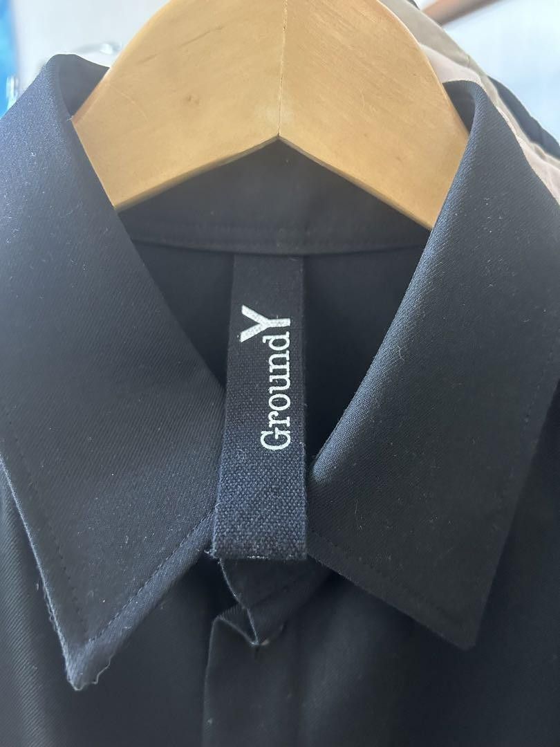 Yohji Yamamoto ground Y wool gabardine long dress shirts GV-B06-100 Size US L / EU 52-54 / 3 - 2 Thumbnail