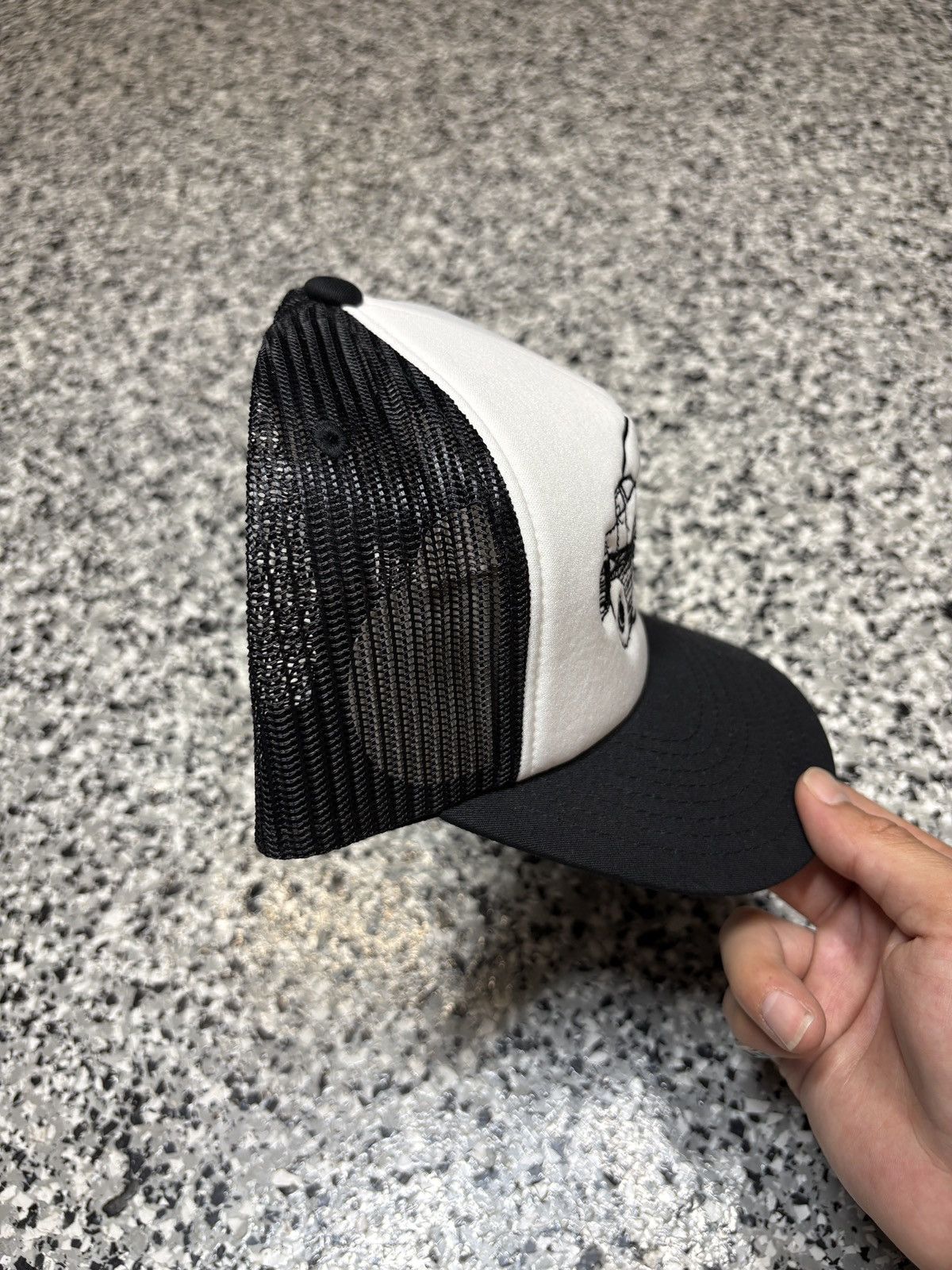 Billy Hill 2021 Billy Hill Black/White “PS&S” Trucker Mesh Hat OSFM Size ONE SIZE - 4 Thumbnail
