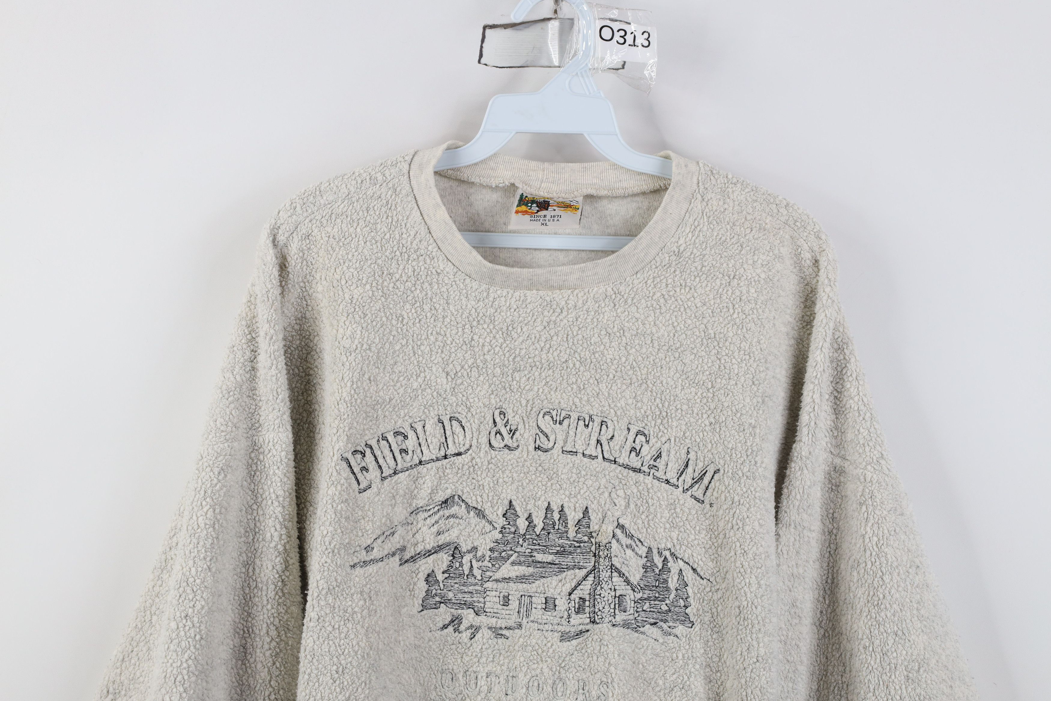 Vintage Vintage 90s Field & Stream Outdoors Fleece Sweatshirt USA Size US XL / EU 56 / 4 - 2 Thumbnail