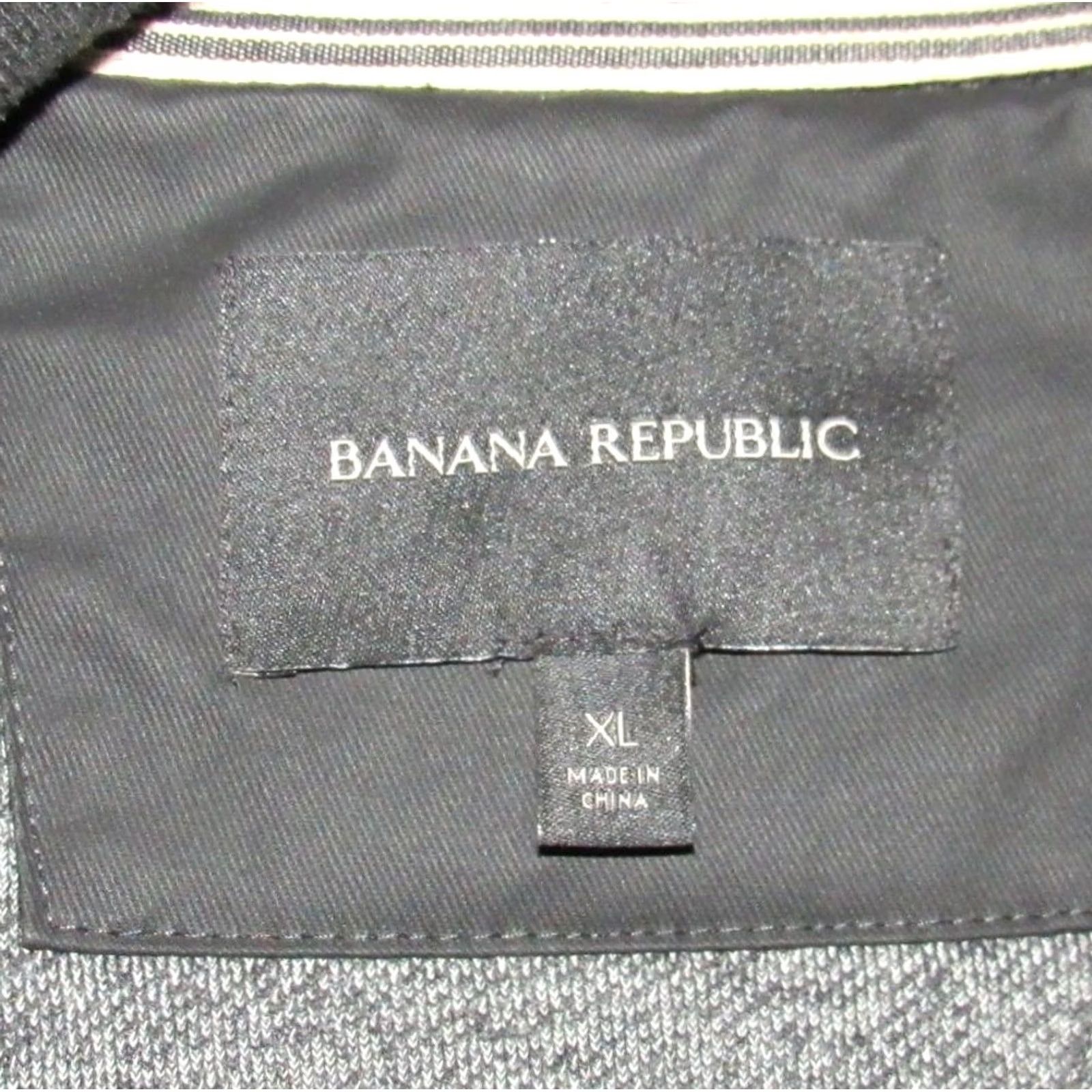 Banana Republic VINTAGE Banana Republic Bomber Jacket XL Gray Black Two Tone Coated Size US XL / EU 56 / 4 - 4 Thumbnail