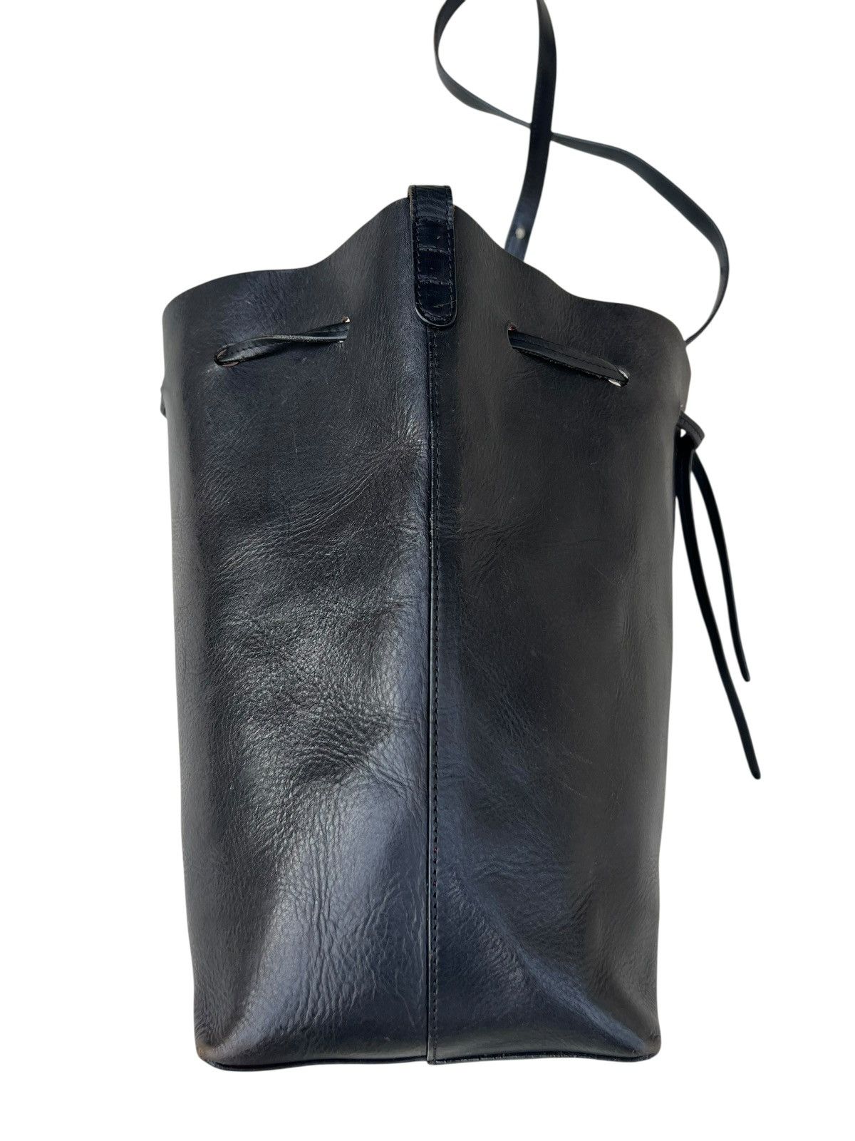 Mansur Gavriel Distressed Patina Black Leather Mansur Gavriel Sling Bag Size ONE SIZE - 11 Thumbnail