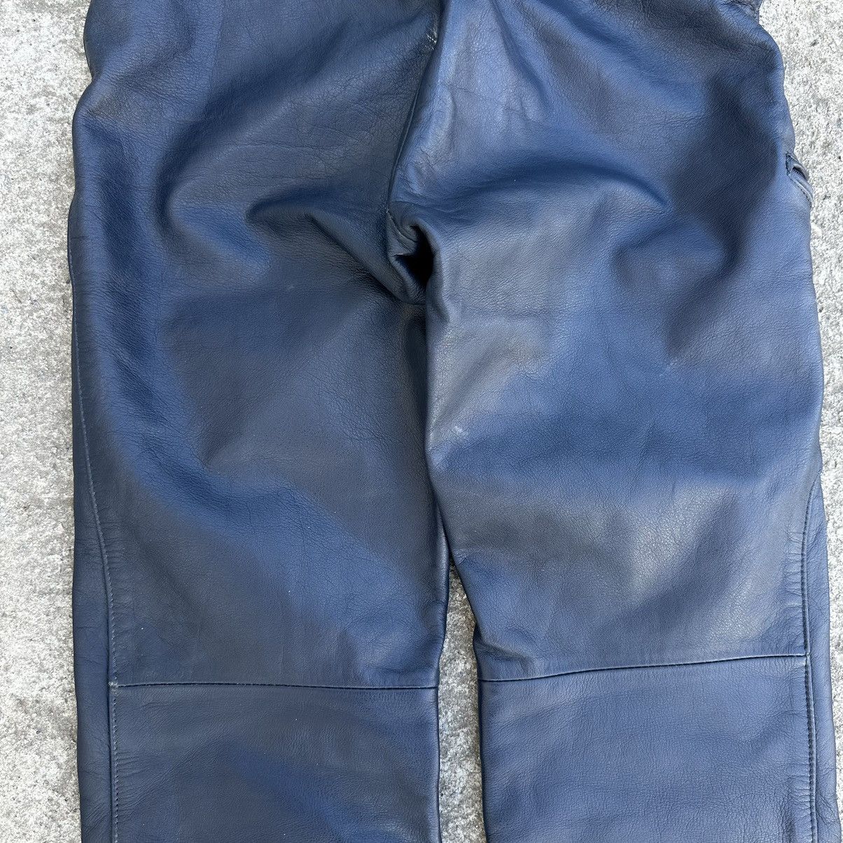 Vintage Vintage Moto Leather Pants Overalls Size 44 Style USA 00s Size 30" / US 8 / IT 44 - 9 Thumbnail