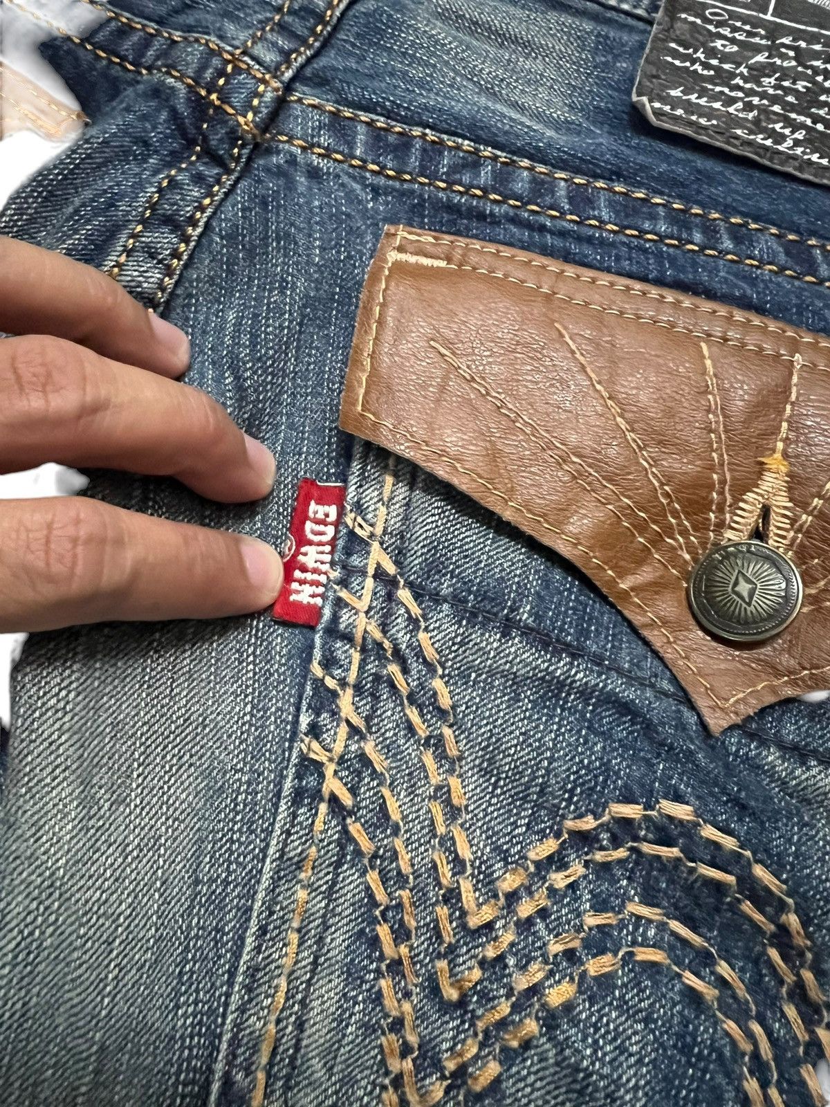 Edwin 💥Flare💥Vintage Edwin XV Mud Wash Clawmark Jean Very Rare Size US 32 / EU 48 - 16 Thumbnail